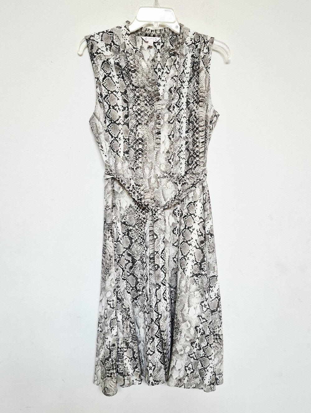 Nanette Lepore Sleeveless Snake Print Shirt in Black & Cream Size 6